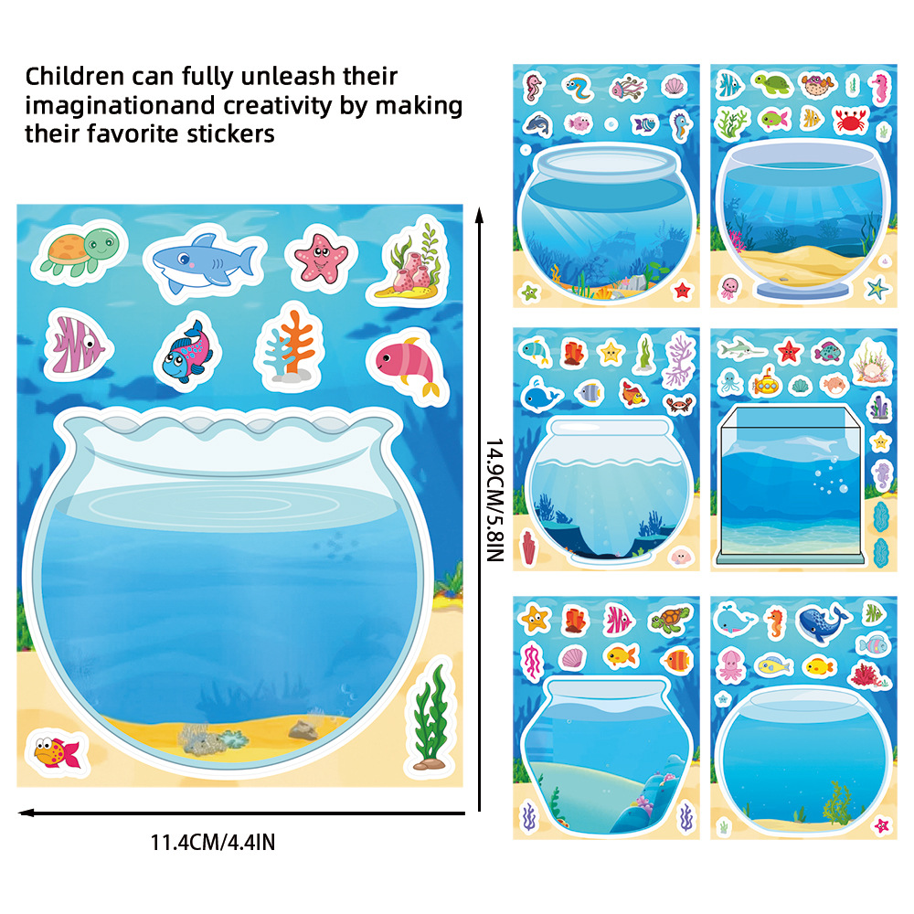 8/16Sheets Creative Fish Tank  - đánh giá và giá Aquarium Fish For Beginners