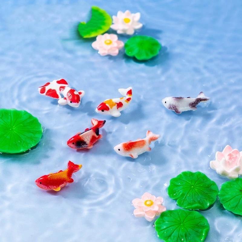Mini Resin Koi Fish Figurines  - đánh giá và giá Aquarium Fish Koi