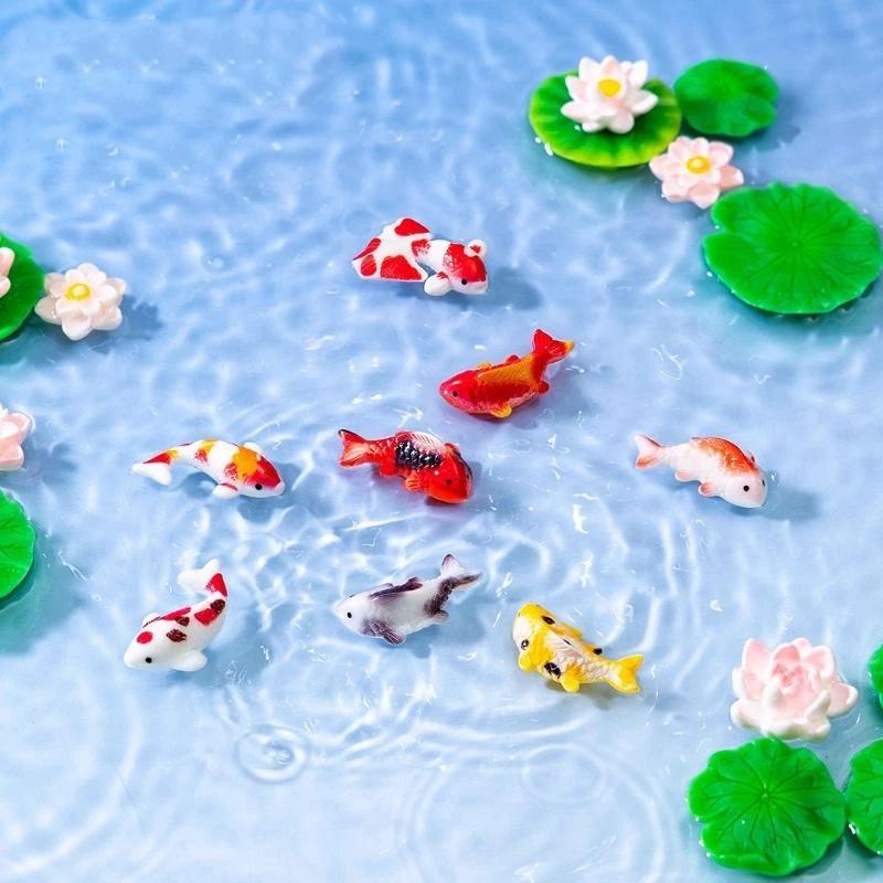 Mini Resin Koi Fish Figurines  - đánh giá và giá Aquarium Fish Koi